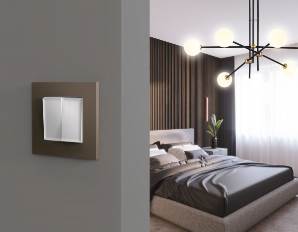 Рамка ALFA Qubi (Темная бронза матовый) 4-ая AF250634