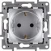 Legrand Etika Алюминий Розетка с/з, винтовые клеммы, 16А, 250 В