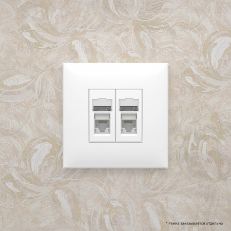 DKC Avanti Белое облако Розетка RJ-45 5e двойная