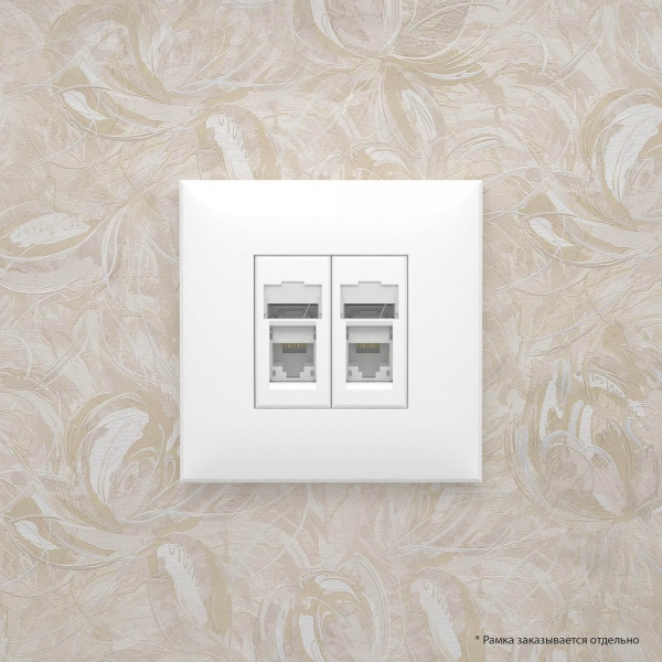DKC Avanti Белое облако Розетка RJ-45 5e двойная