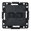 EKF Стокгольм Механизм Розетки RJ-45 2-местной черный