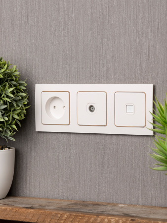 EKF PROxima Стокгольм Белый Линия шампань Рамка 3-ая