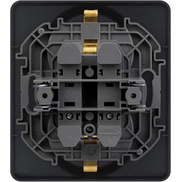 Legrand INSPIRIA Антрацит Розетка 2 x 2К+З - немецкий стандарт - 16 А - 250 В