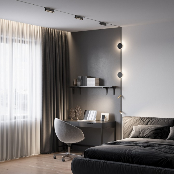 Slim Magnetic Трековый светильник 4W 4000K Cally (черный ) 85172/01 Elektrostandard Slim Magnetic a065984