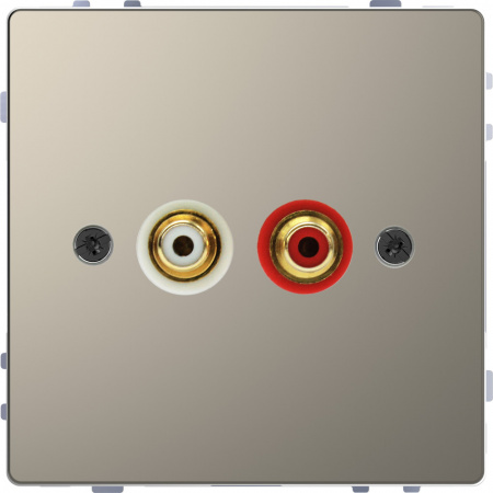 SE Merten D-Life Никель Аудиорозетка с модул. тюльпан