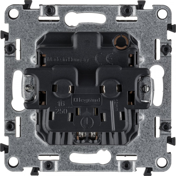 Legrand Valena ALLURE DIY Бел Розетка 1-ая с/з, безвинт.зажим