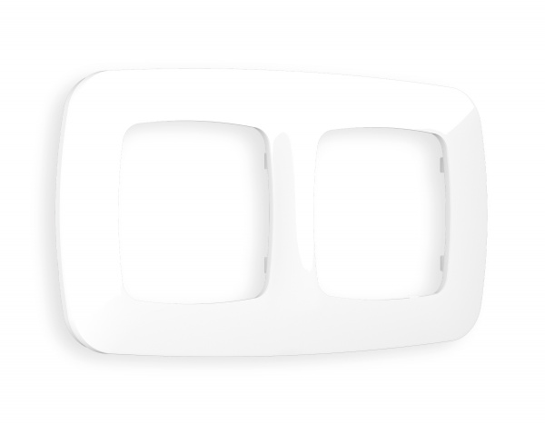 Рамка OMEGA Ecta (Белый глянец) 2-ая OF140102