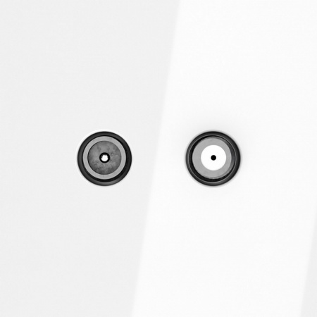 Розетка телевизионная встраиваемая VOLTUM S70 оконечная TV+SAT, (белый глянцевый)