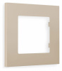 Рамка ALFA Qubi (Серо-бежевый матовый) 1-ая AF250361