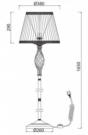 Напольный светильник (торшер) RC247-FL-01-R Maytoni Grace