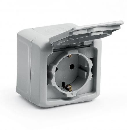 Legrand Quteo Сер Розетка с/з с шт IP44