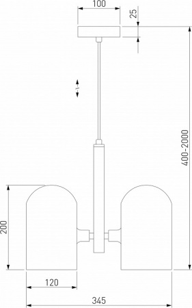 Подвесной светильник со стеклянными плафонами 50357/3 латунь Eurosvet Bambola