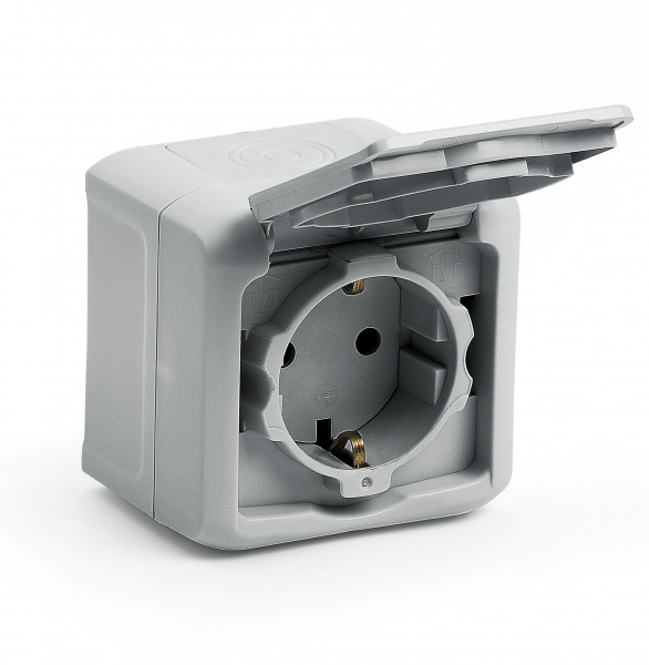 Legrand Quteo Сер Розетка с/з с шт IP44