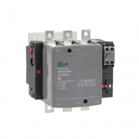 Dekraft Контактор 185А 220В_АС АС3_ АС4 1НО+1НЗ КМ-102