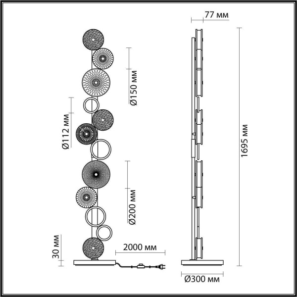 Торшер Odeon Light Exclusive Caramella 5416/68FL Торшер Odeon Light Exclusive Caramella 5416/68FL