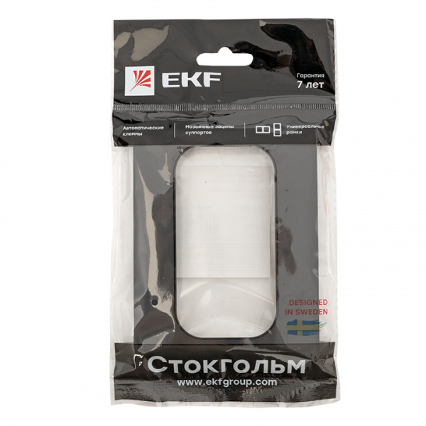 EKF PROxima Стокгольм Черный Рамка для розетки 2-ой