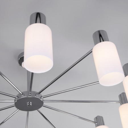 Умная потолочная люстра со стеклянными плафонами 70160/12 хром Eurosvet Vegga