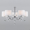 Люстра с белыми абажурами 60095/5 хром Eurosvet Napoli