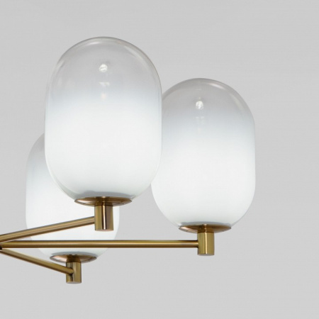 Потолочный светильник со стеклянными плафонами 60161/8 латунь Eurosvet Loona