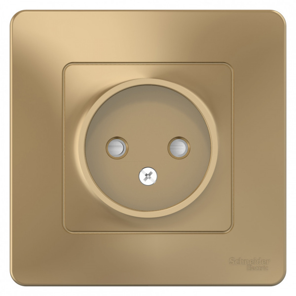 SE Blanca внутр Титан Розетка б/з со шторками, 16А, 250В