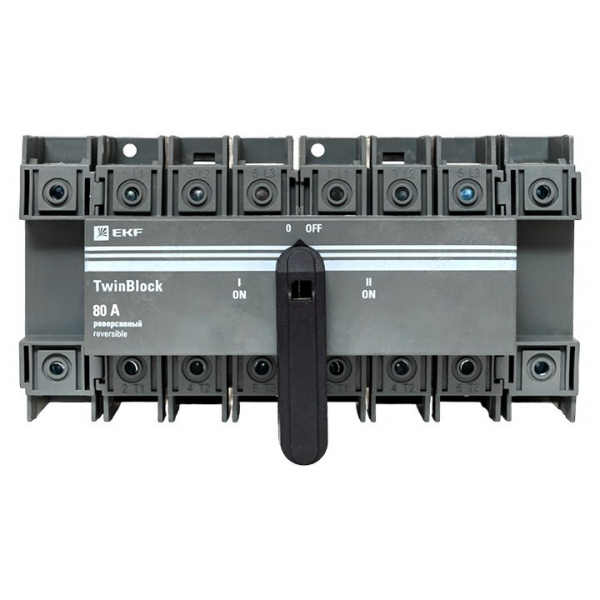 EKF Рубильник 80A 4P реверсивный c рукояткой для прямой установки TwinBlock