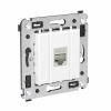 DKC Avanti Компьютерная розетка RJ-45 без шторки в стену, кат.6 одинарная экранированная, Белое облако