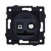 Розетка двойная спутниковая SAT + RJ45 Cat.6, черный Kollinger REA-014BK для Aspekt, Eleganz, Reflex