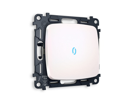 Комплект механизма 1-клавишного выключателя с подсветкой 10000K OMEGA MO202020 Жемчуг QUANT