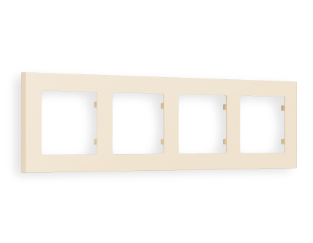 Рамка ALFA Techno (Бежевый матовый) 4-ая AF220334