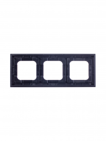 ABB Axcent металл/матовый черный Рамка 3-постовая