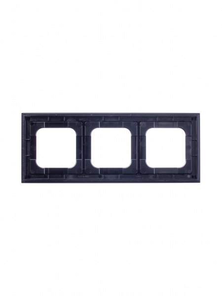ABB Axcent металл/матовый черный Рамка 3-постовая