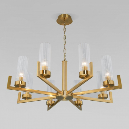 Подвесная люстра со стеклянными плафонами 60133/8 латунь Eurosvet Arganie