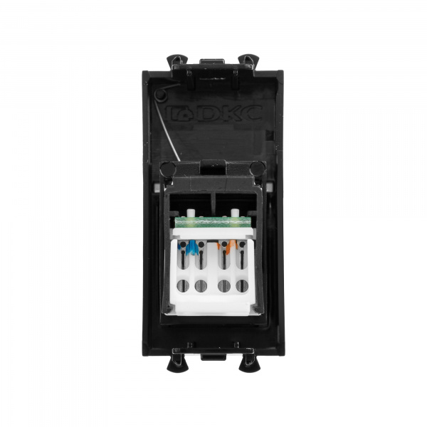DKC Avanti Черный матовый Компьютерная розетка RJ-45  категория 5е 1 модуль