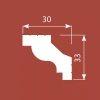 Карниз KX047, 33х30, 2000мм, Экополимер/15