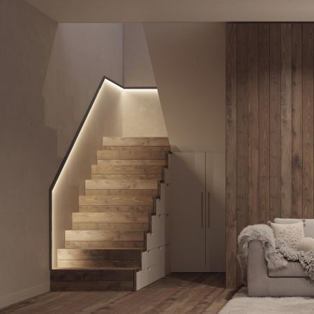 Arlight Профиль WALL-2228-2000 ANOD BLACK (Алюминий)