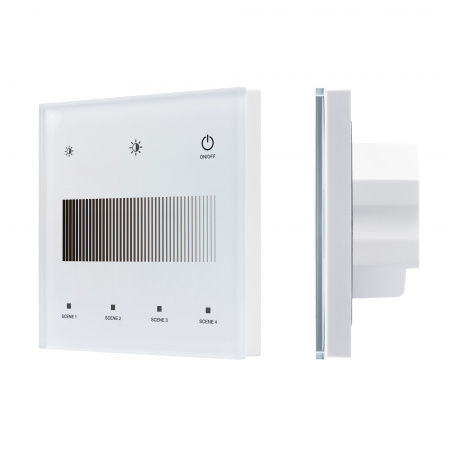 Arlight INTELLIGENT Сенсорная панель SMART-DALI-301-11-1G-4SC-DIM-IN White (BUS/24V, Touch, 2.4G) (IARL, IP20 Пластик, 5 лет)