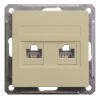 SE Wessen 59 Беж Розетка 2-ая ТЛФ + компьютерная 5е (RJ11+RJ45)