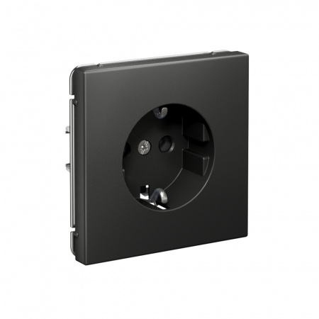 Systeme Electric ArtGallery Базальт Розетка с заземлением, 16А, механизм, быстрозажим. клем.