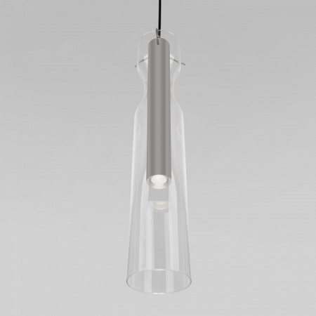 Подвесной светильник LED со стеклянным плафоном 50253/1 LED графит Eurosvet Swan