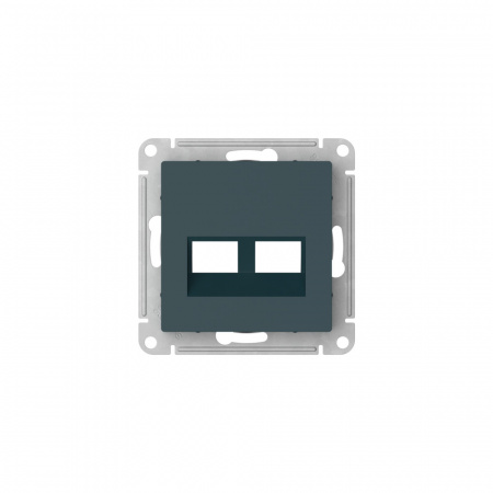 Systeme Electric AtlasDesign Изумруд Накладка двойная для информационных функций типа Keystone