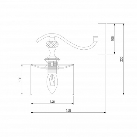 Бра Ofelia 60070/1 сатин-никель Eurosvet Ofelia