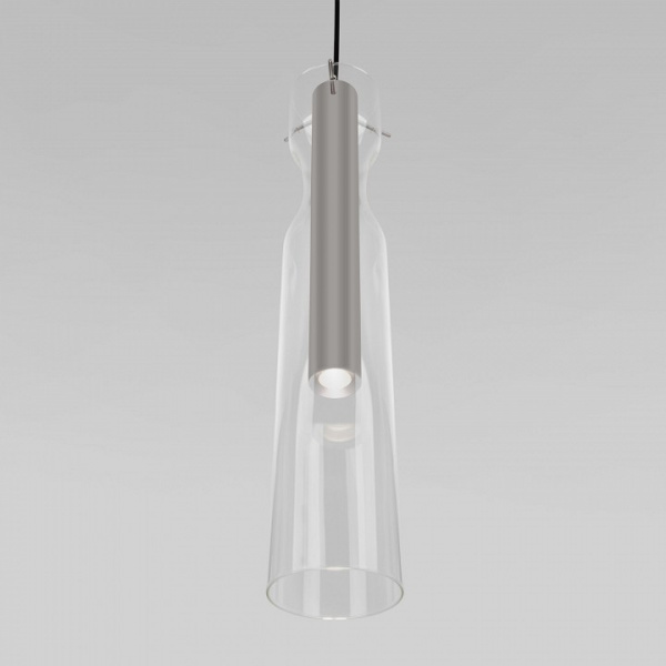 Подвесной светильник LED со стеклянным плафоном 50253/1 LED графит Eurosvet Swan