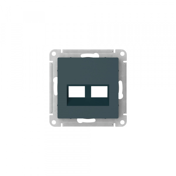 Systeme Electric AtlasDesign Изумруд Накладка двойная для информационных функций типа Keystone