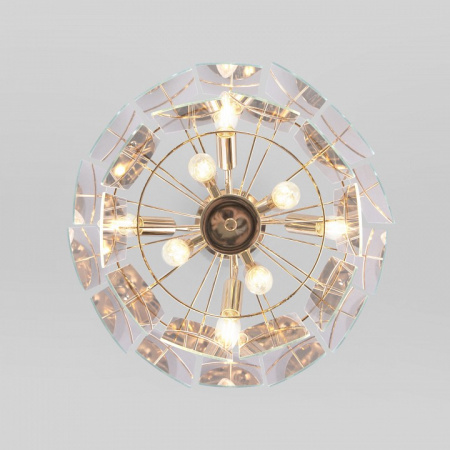 Умная подвесная люстра со стеклянными плафонами 60170/8 золото Eurosvet Claire