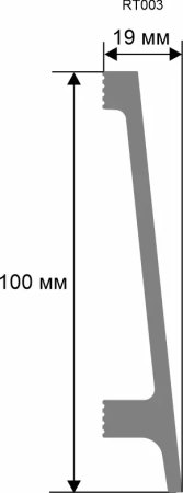 Плинтус. 2000×100×19 мм RT003