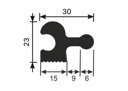 Рейка RX007, 30х23, 2800мм, Экополимер/30