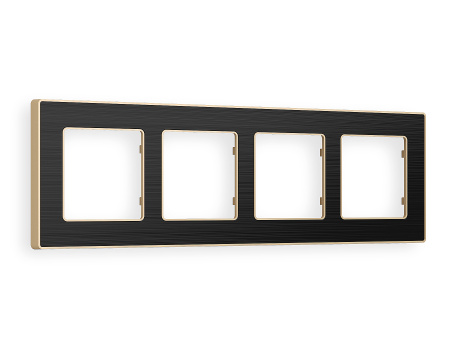 Рамка ALFA Arctic (Черный Стекло органическое/Шампань) 4-ая AF580544