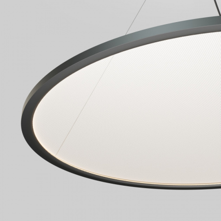 Подвесной светильник горизонтальный VEIL, 80 Вт, ?1000?В1500 мм, LED 2700-6000K, IP20, пульт Д/У (в комплекте), черный, алюминий, акрил