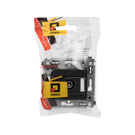 DKC Avanti Черный матовый Розетка TV проходная