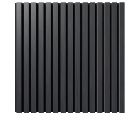 Акустическая панель, черный войлок, 600х600х21мм, рейки МДФ, шпон дуб антрацит темно-серый